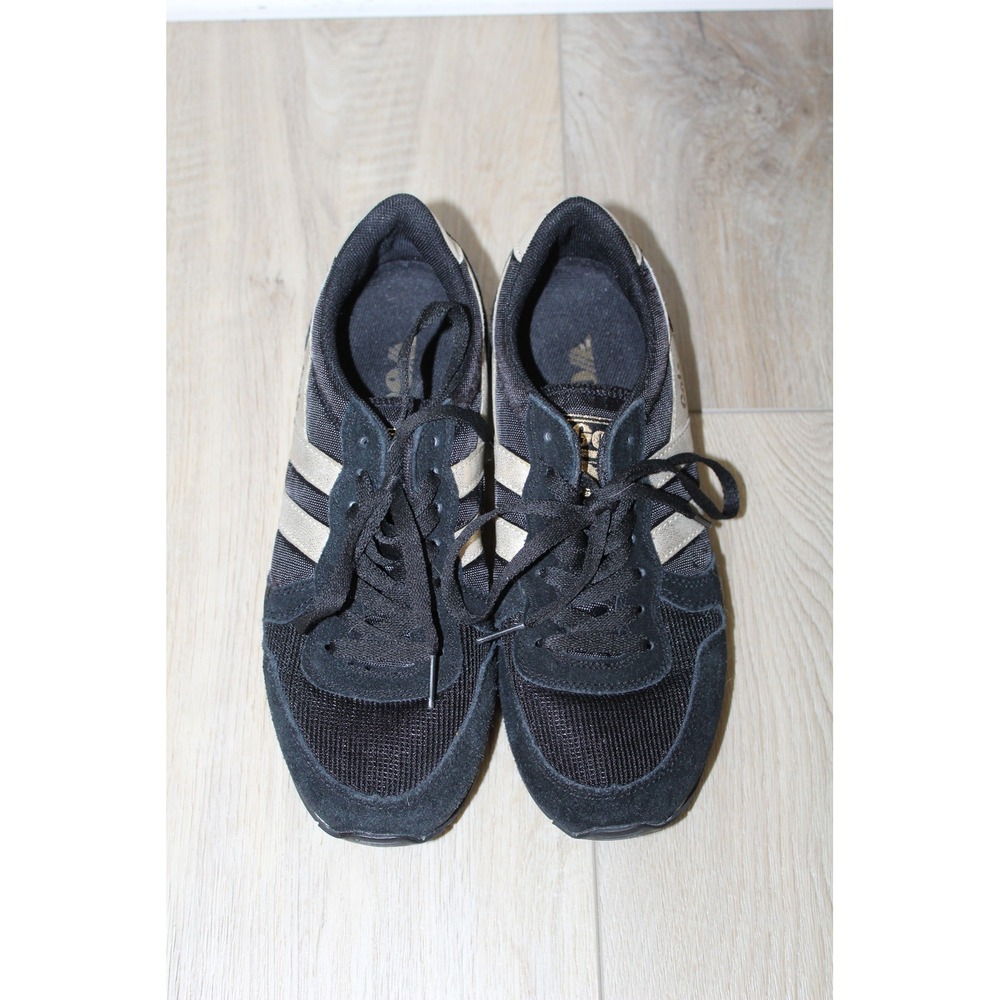 Gola Daytona Mirror Black Gold Suede Mesh Sneakers CLB107 Women Size 8 US 39 EU - Picture 2 of 6